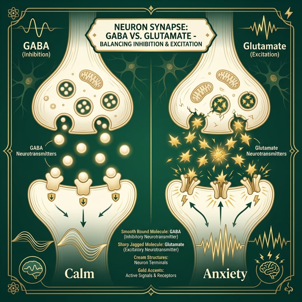 GABA vs Glutamate Infographic